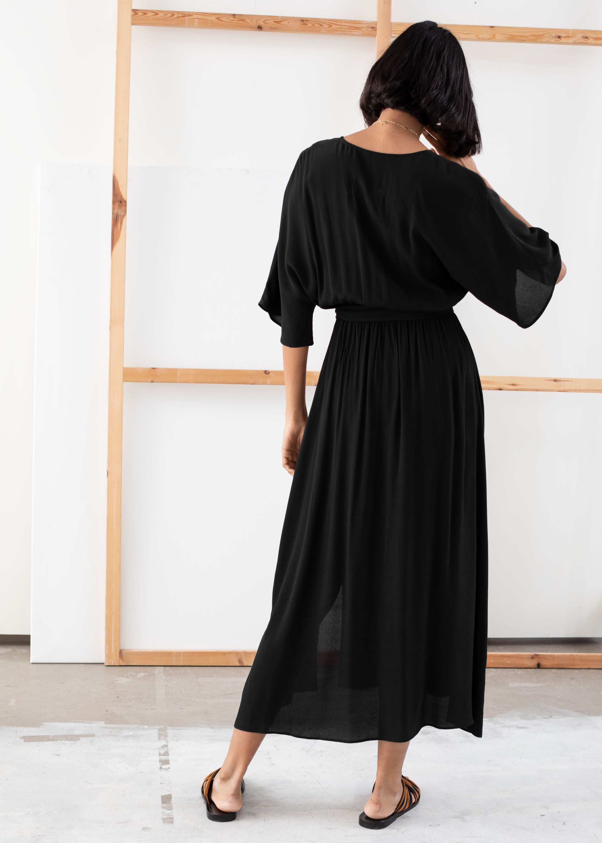 side slit midi dress