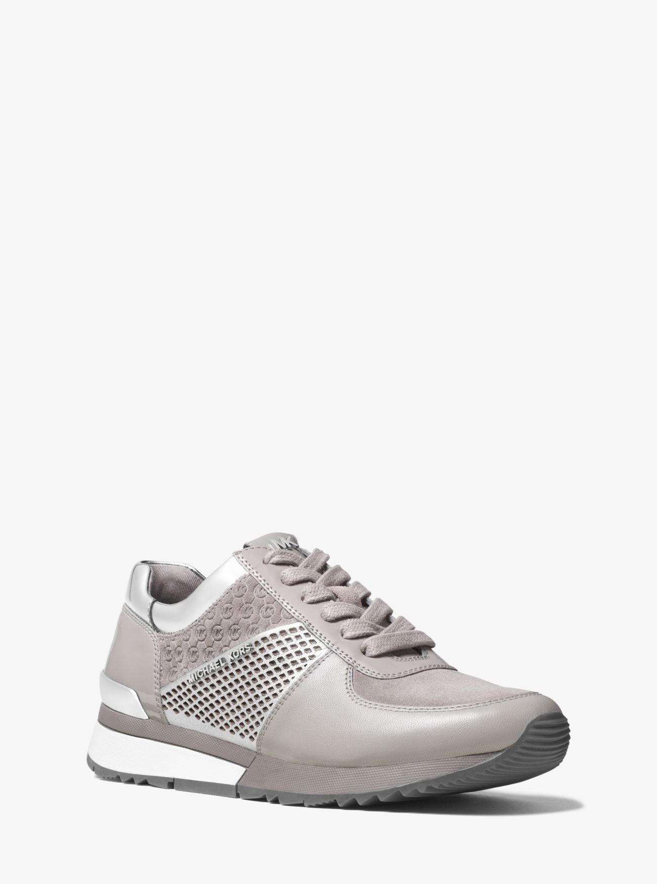 michael kors allie metallic leather sneaker