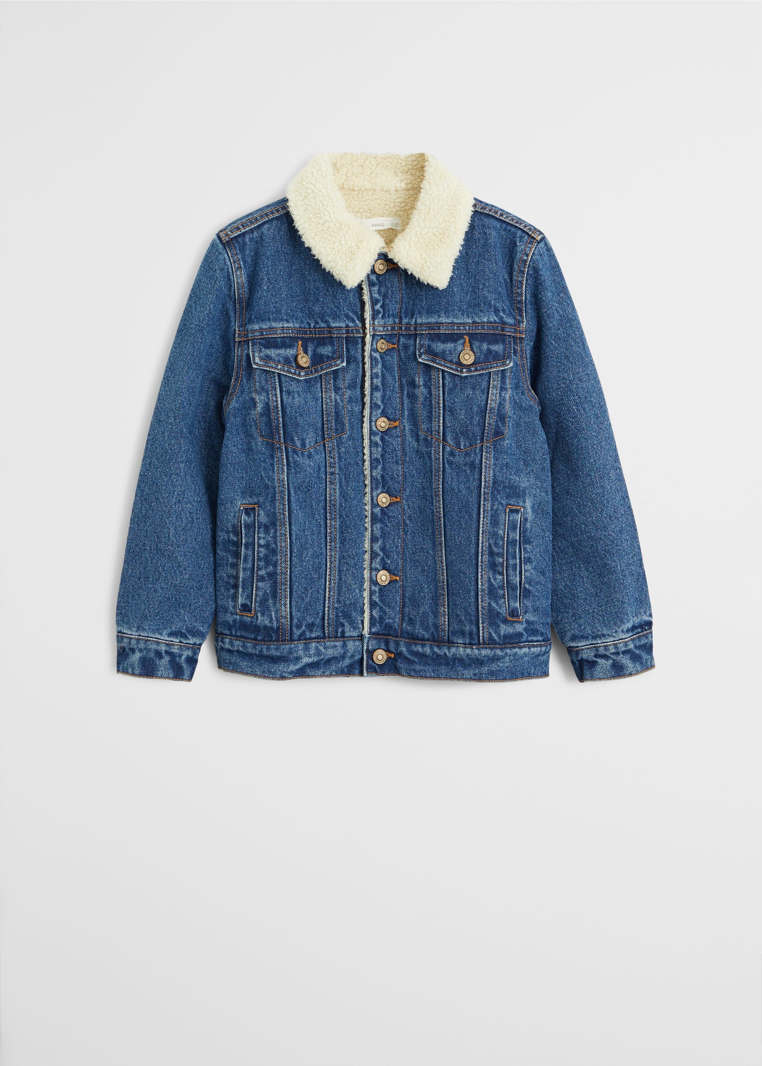 faux lined denim jacket