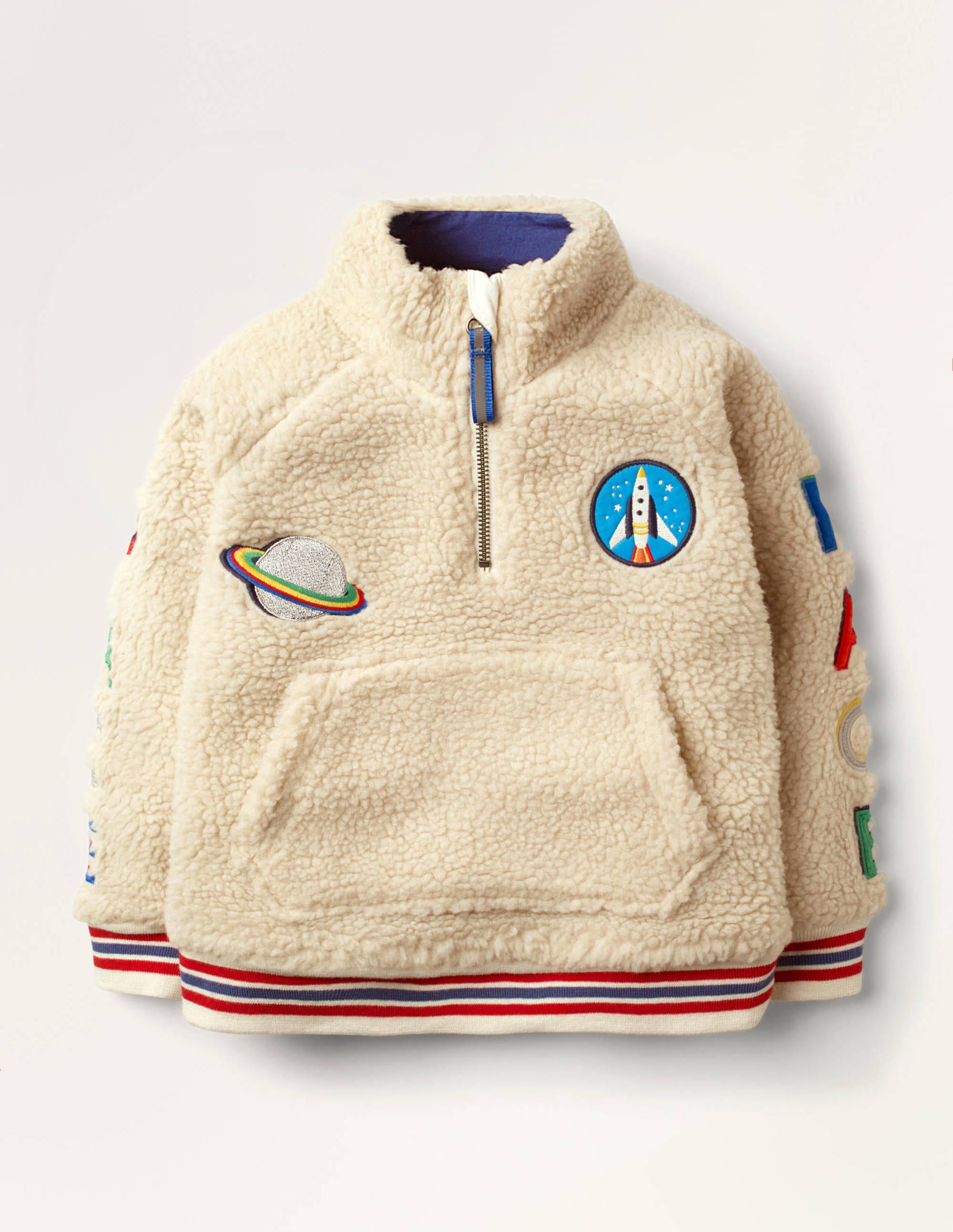 borg half zip sweatshirt