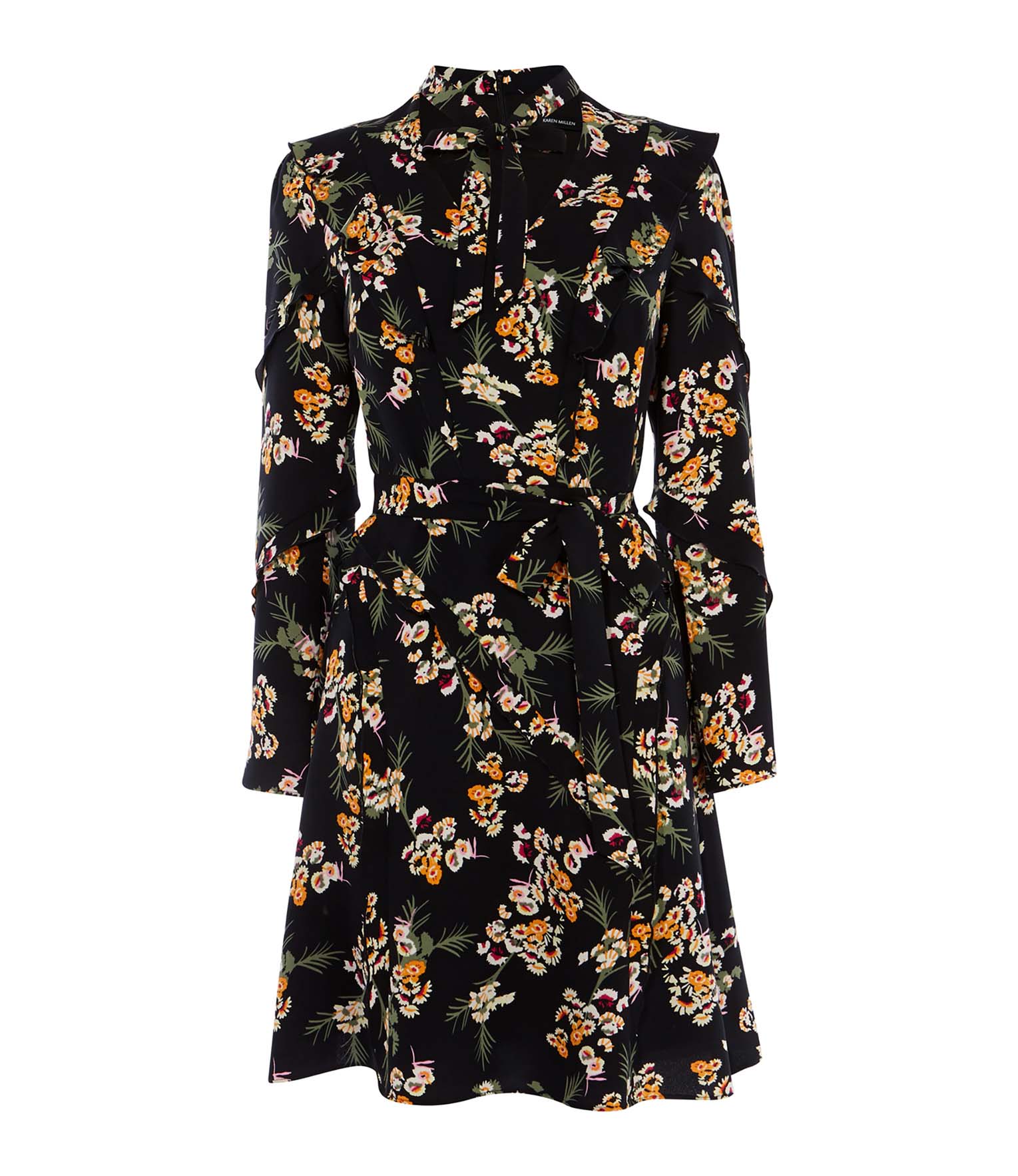 karen millen ruffled floral dress