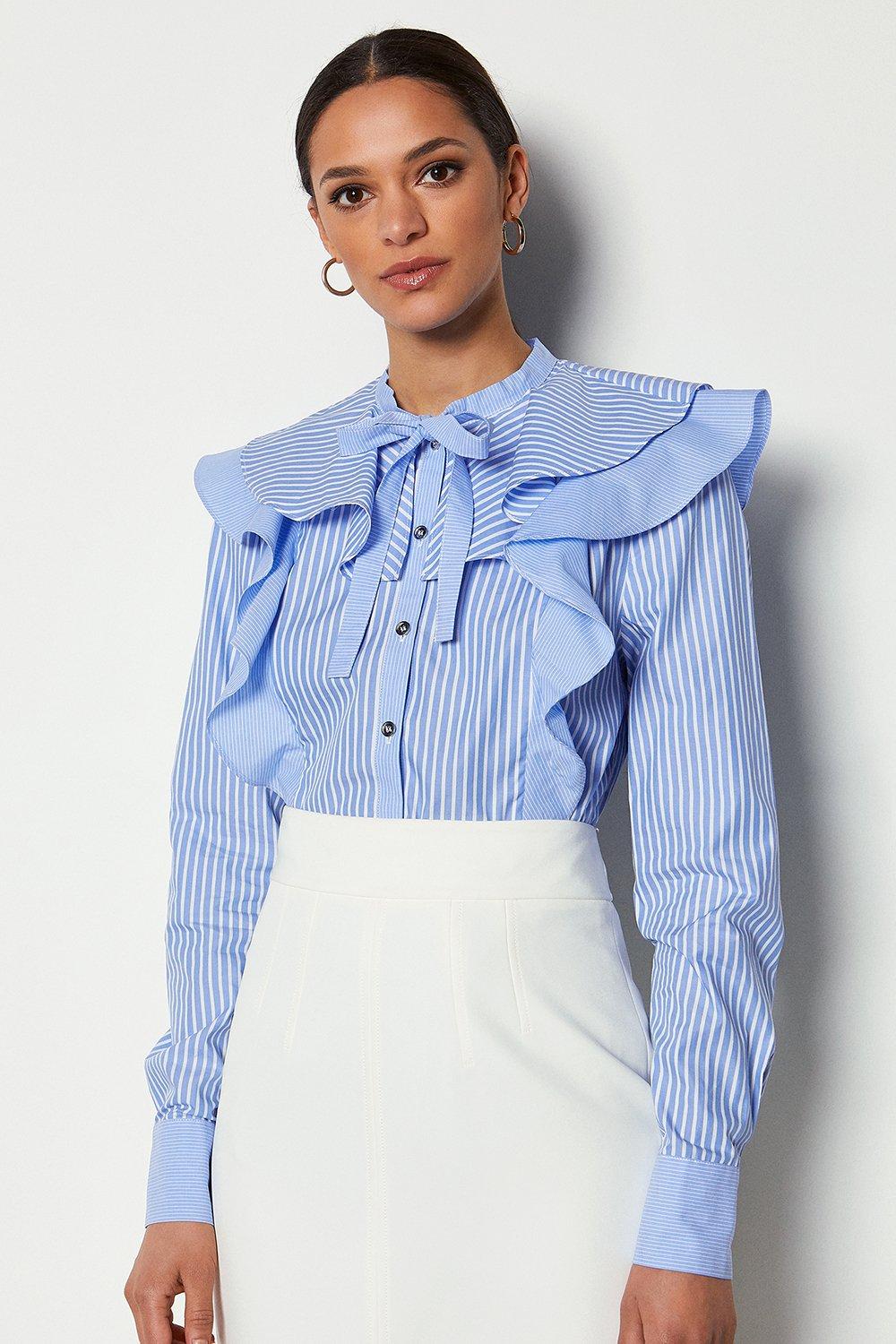 ruffle blouse long sleeve