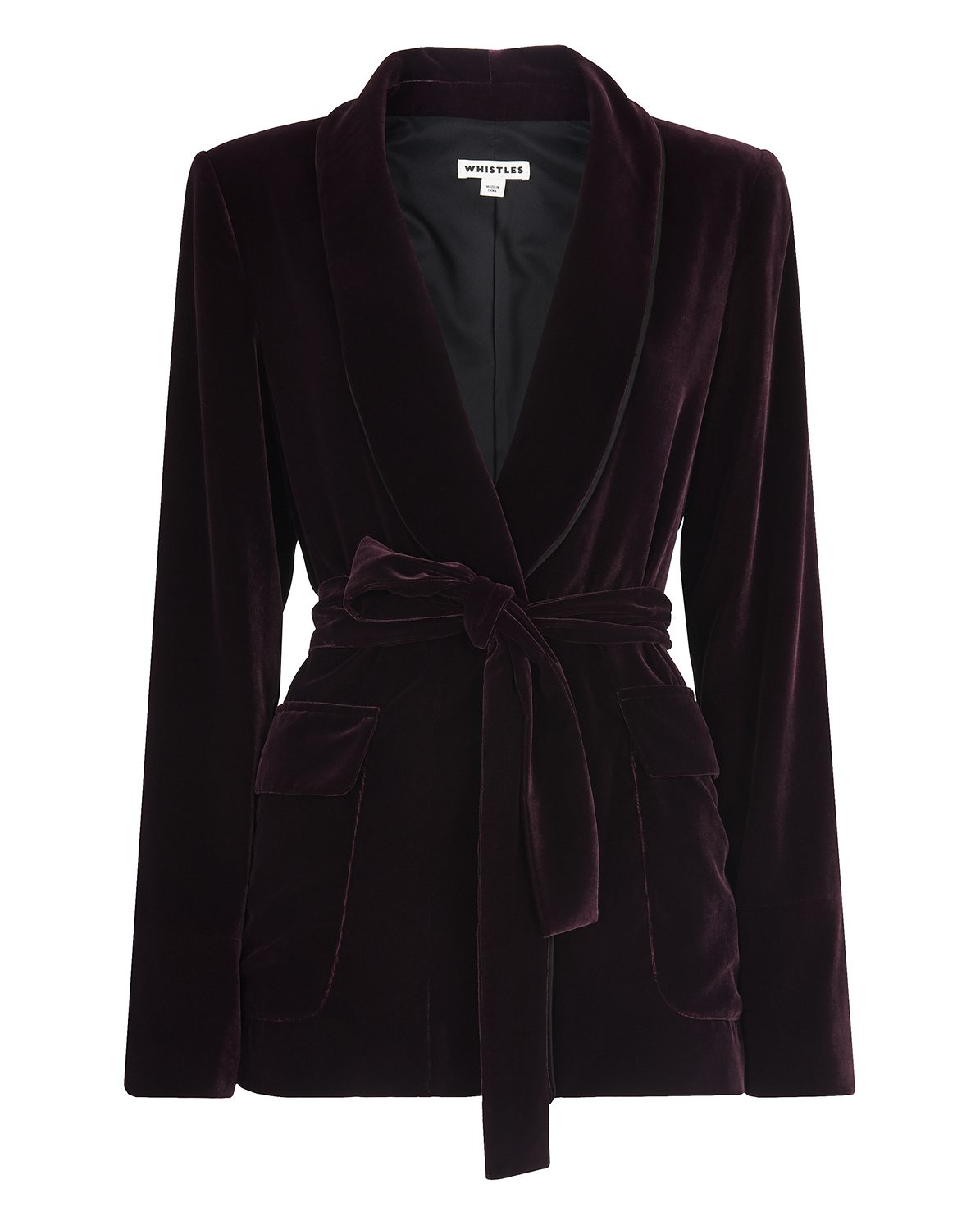 velvet wrap jacket