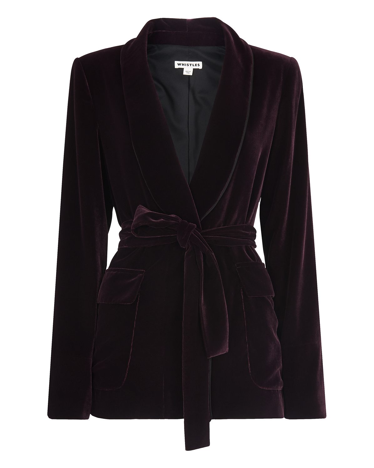 Velvet Tie Wrap Jacket | Endource