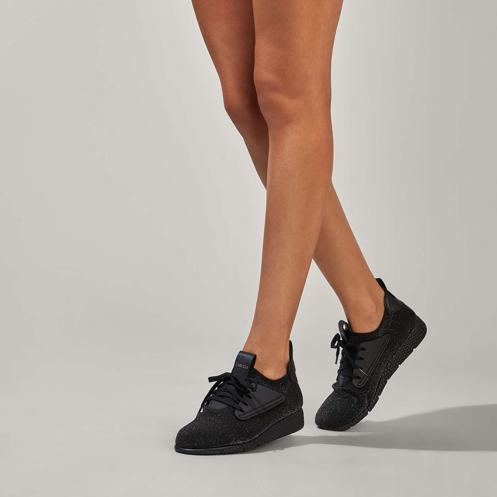 carvela lace up trainers