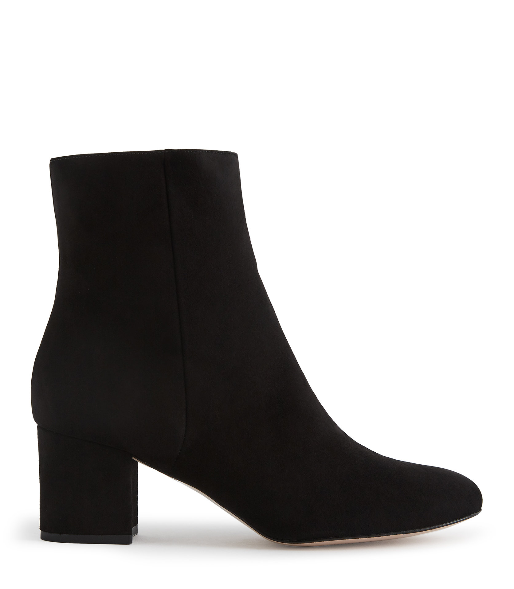 block heel black suede ankle boots