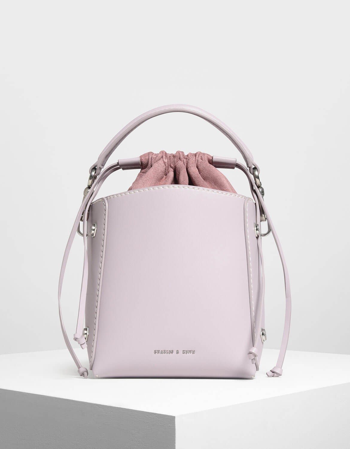 charles and keith drawstring bucket bag