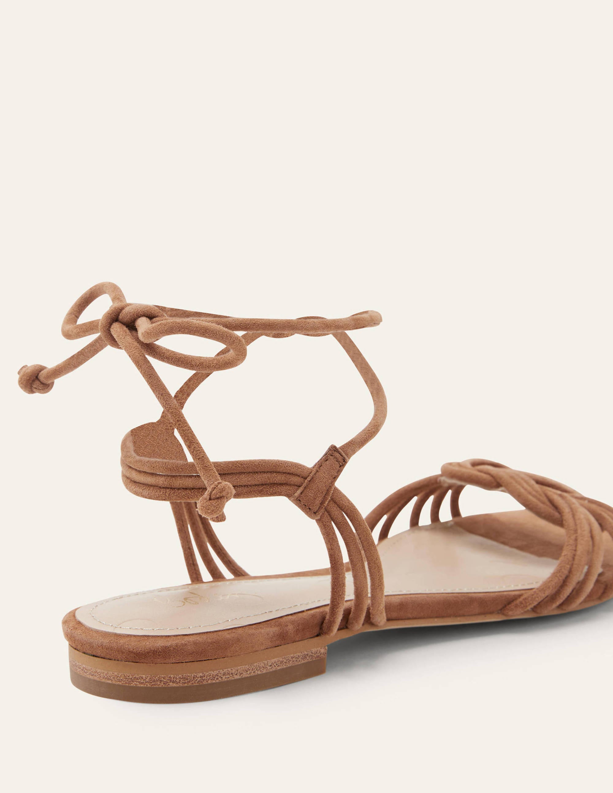suede knot sandals