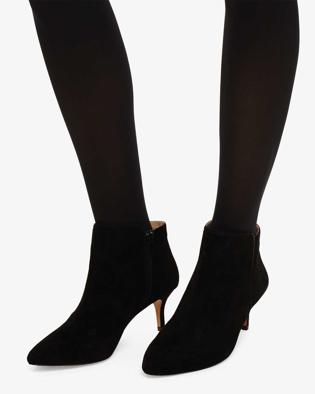 kitten heel snakeskin boots