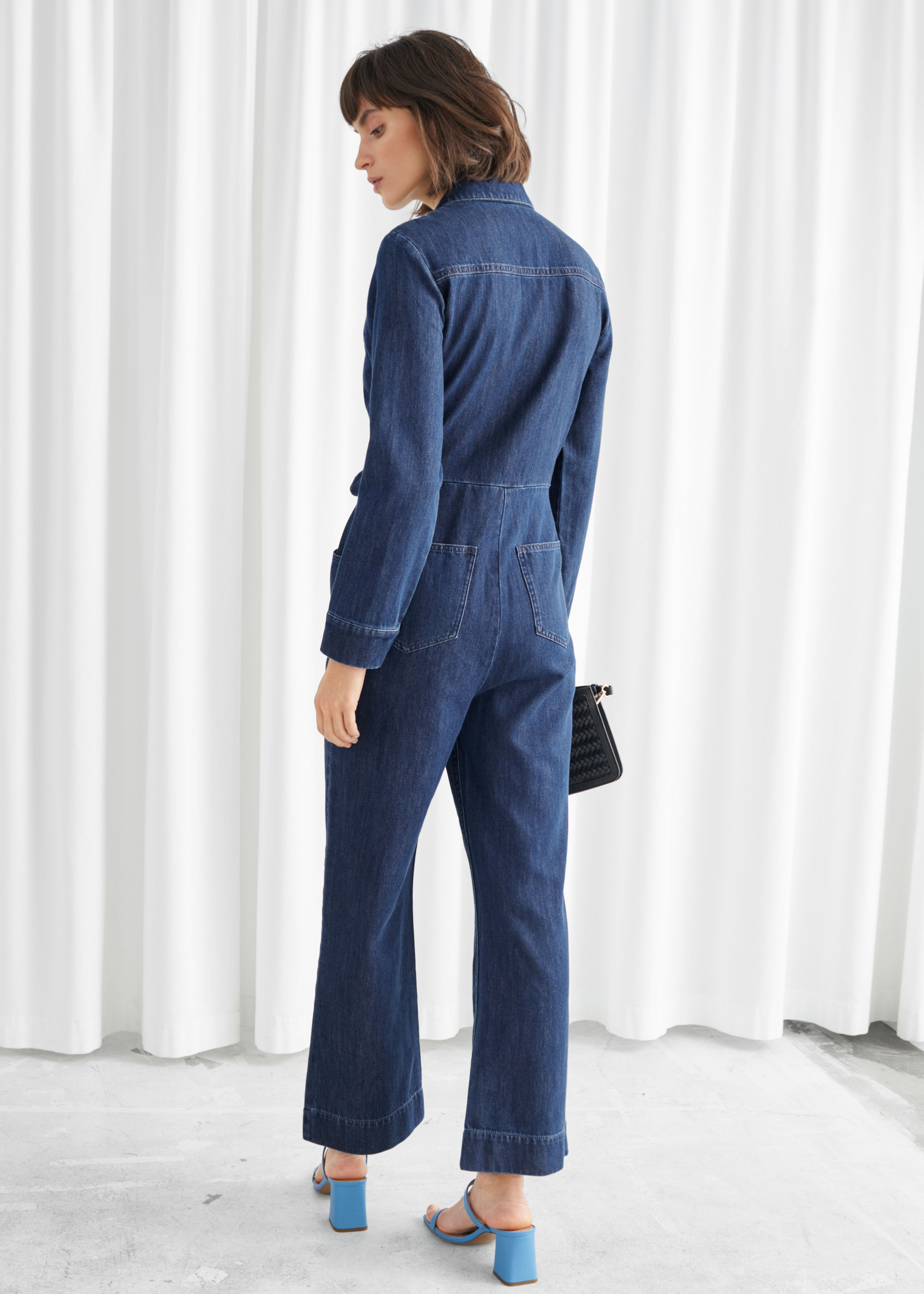 cotton denim jumpsuit