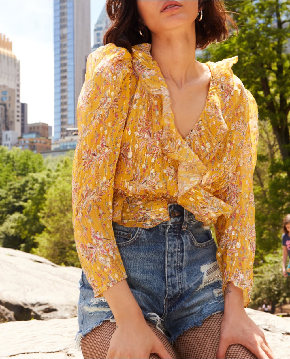 silk yellow top
