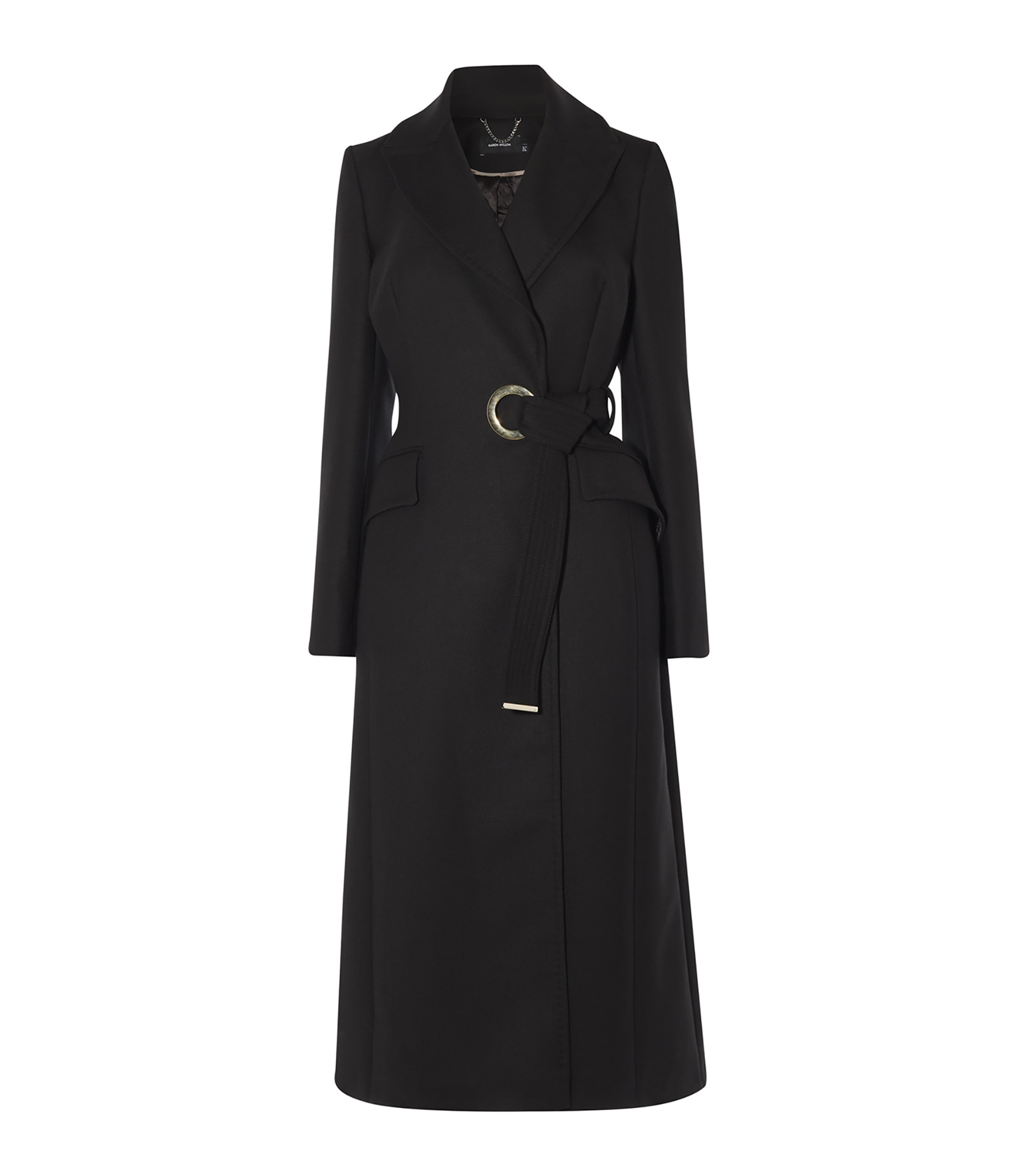 karen millen black wool coat