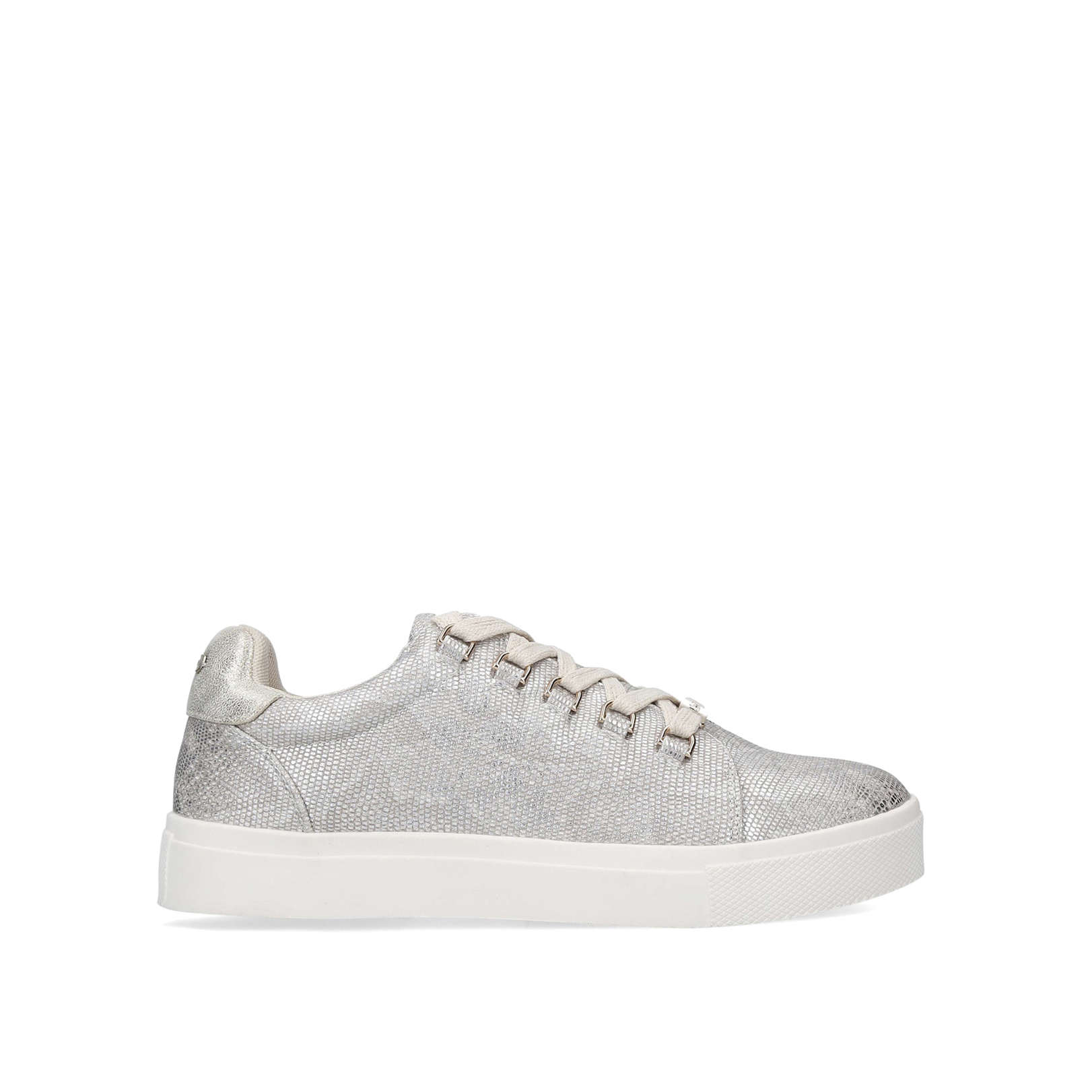 kurt geiger silver trainers