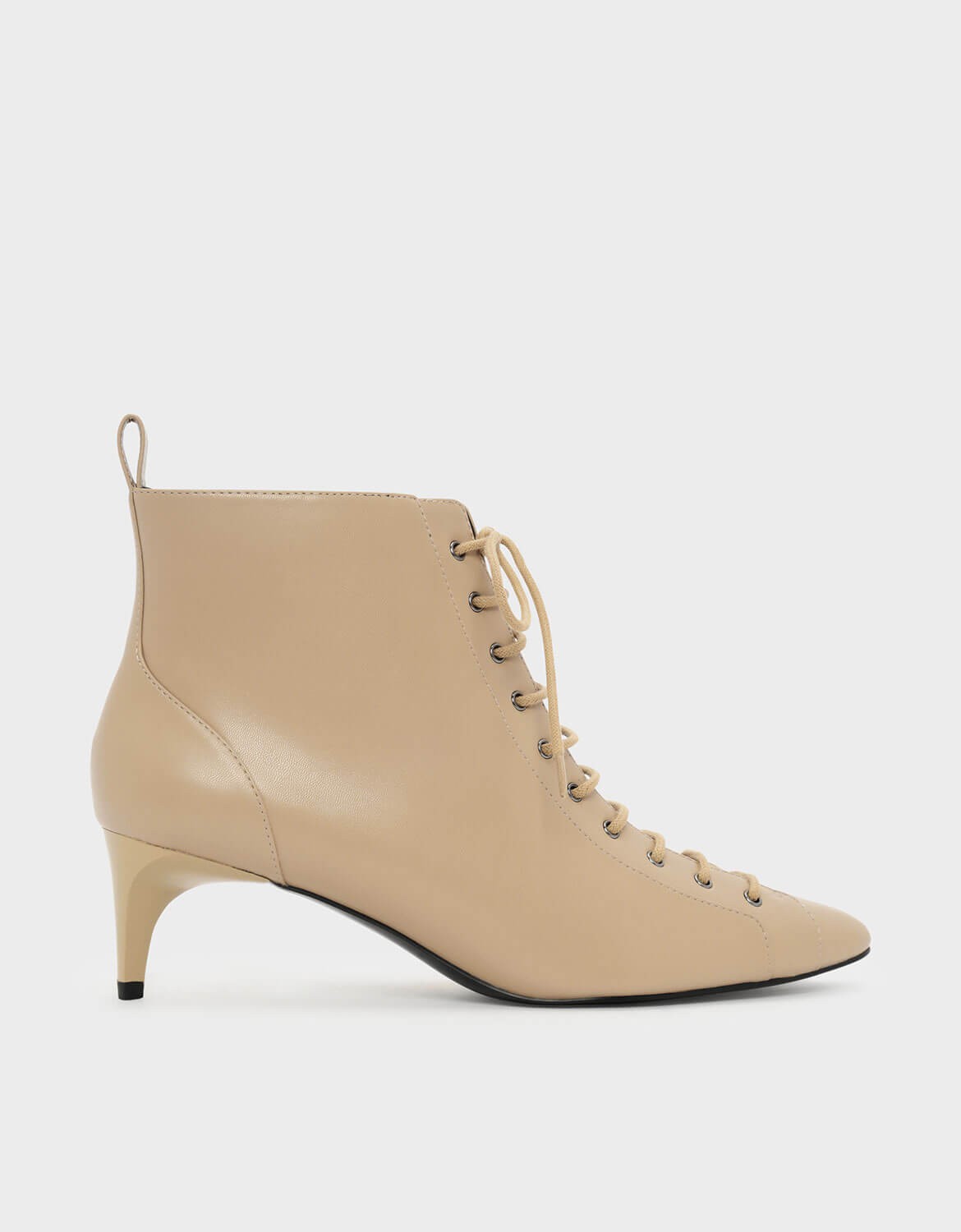 lace up boots with small heel
