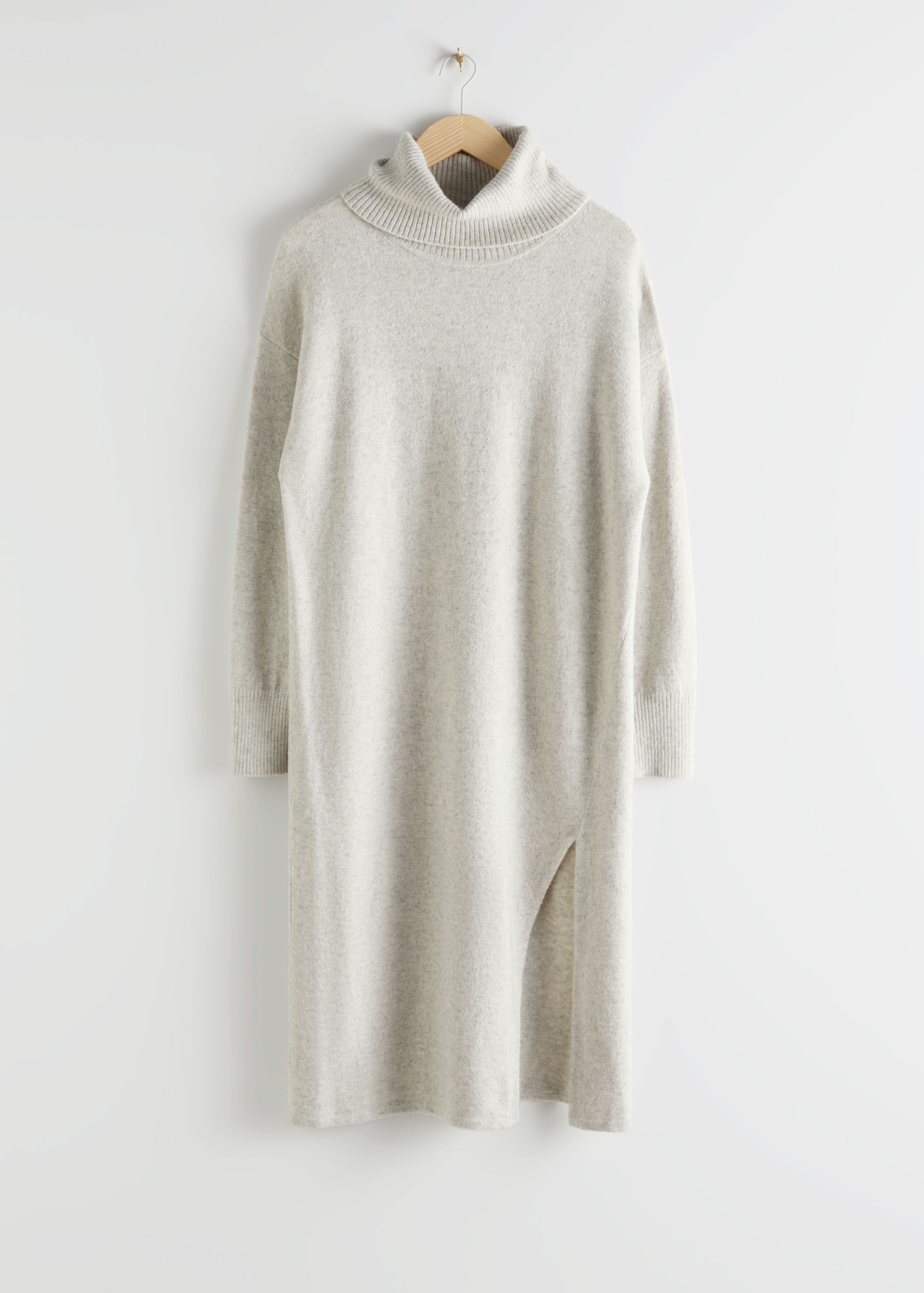 turtleneck wool dress