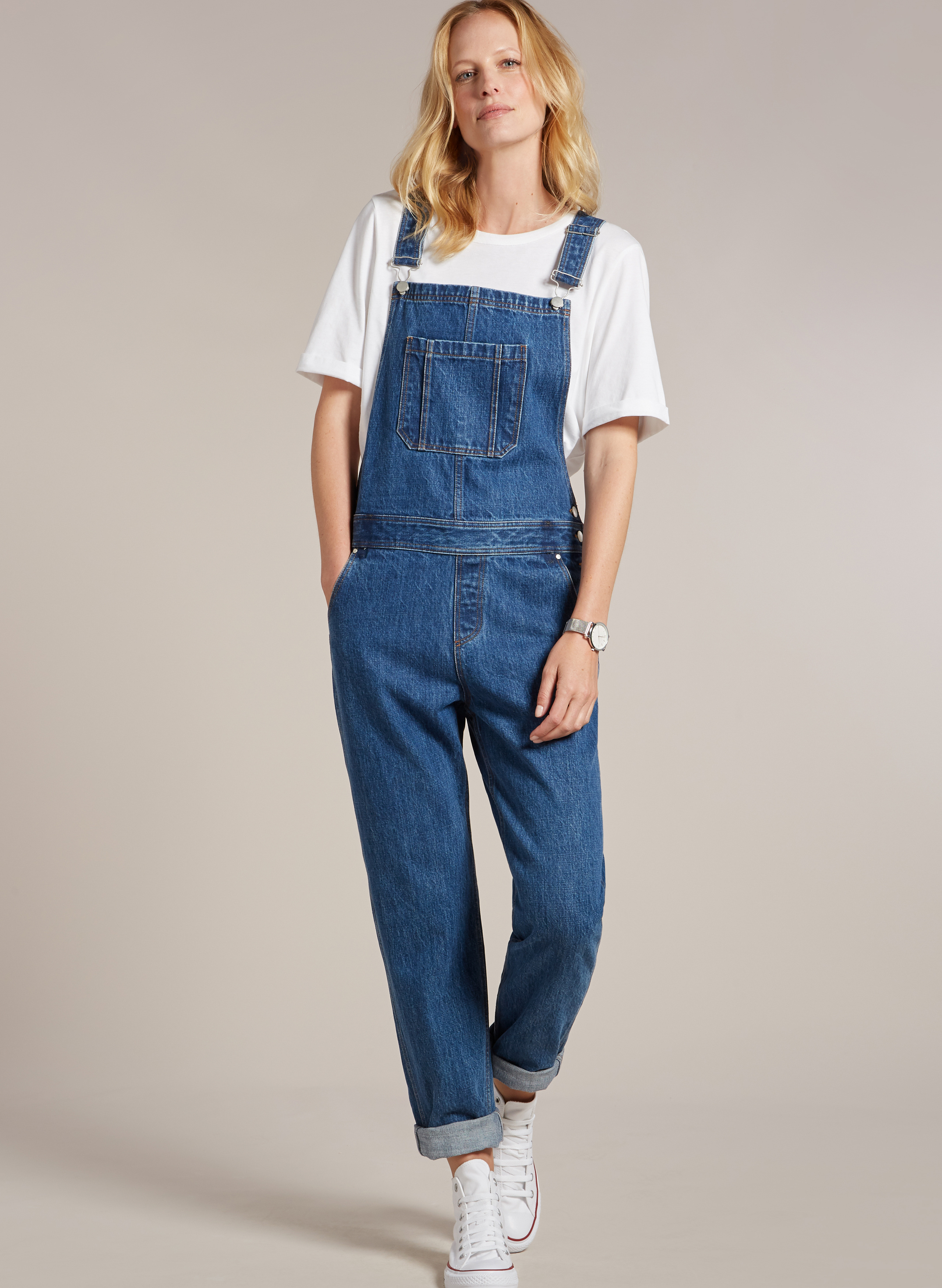 relaxed dungarees