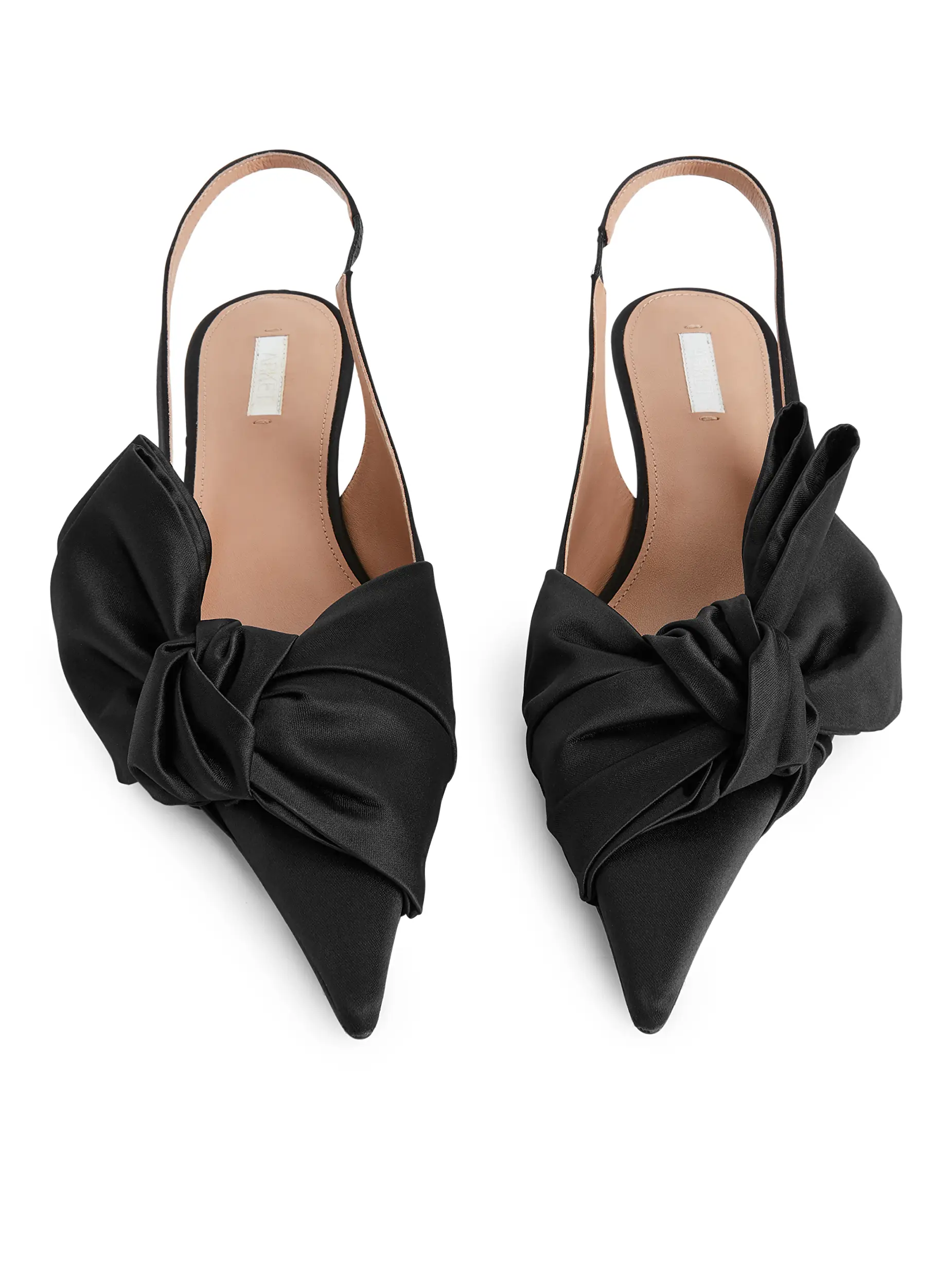 black kitten heel slingback shoes