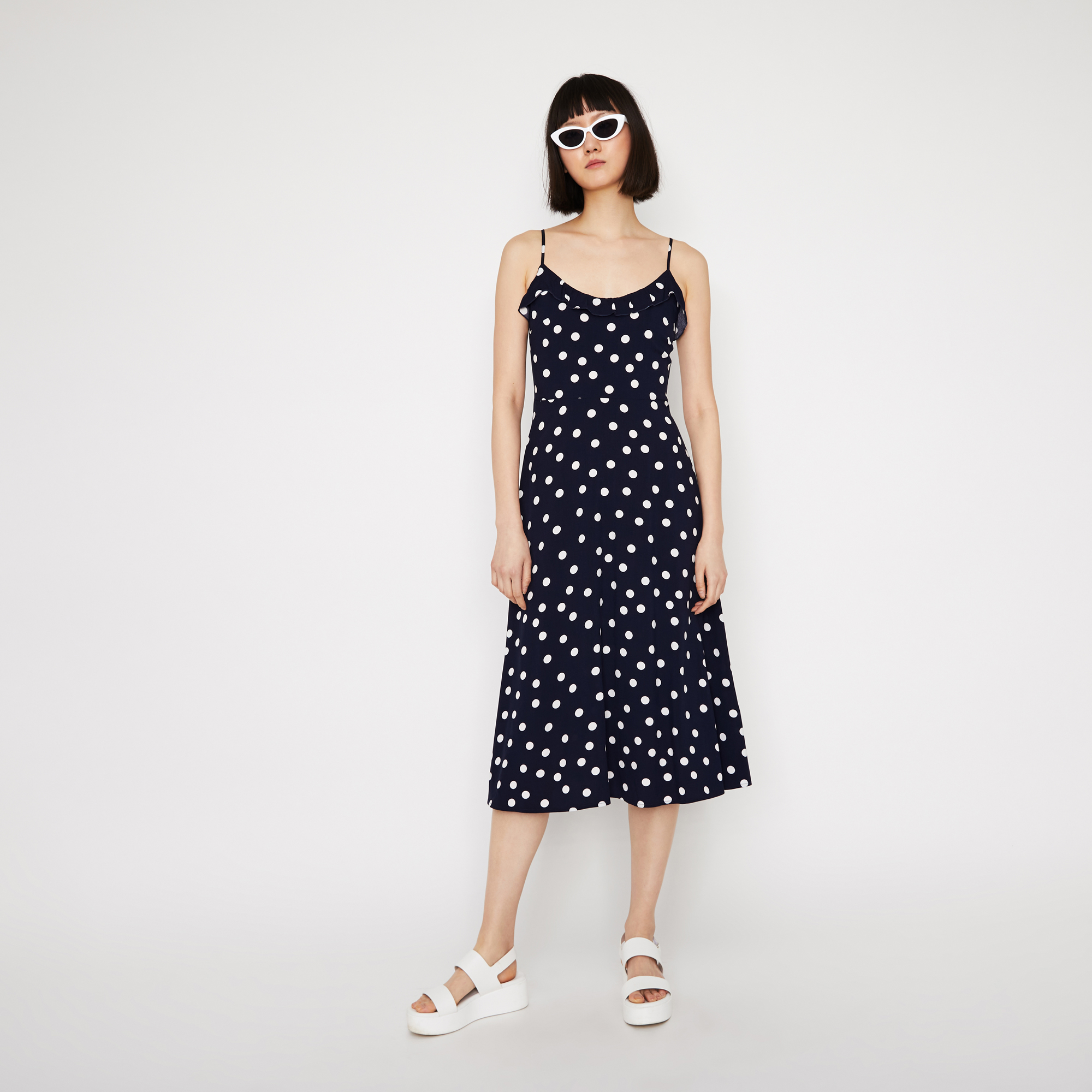 warehouse cami midi dress