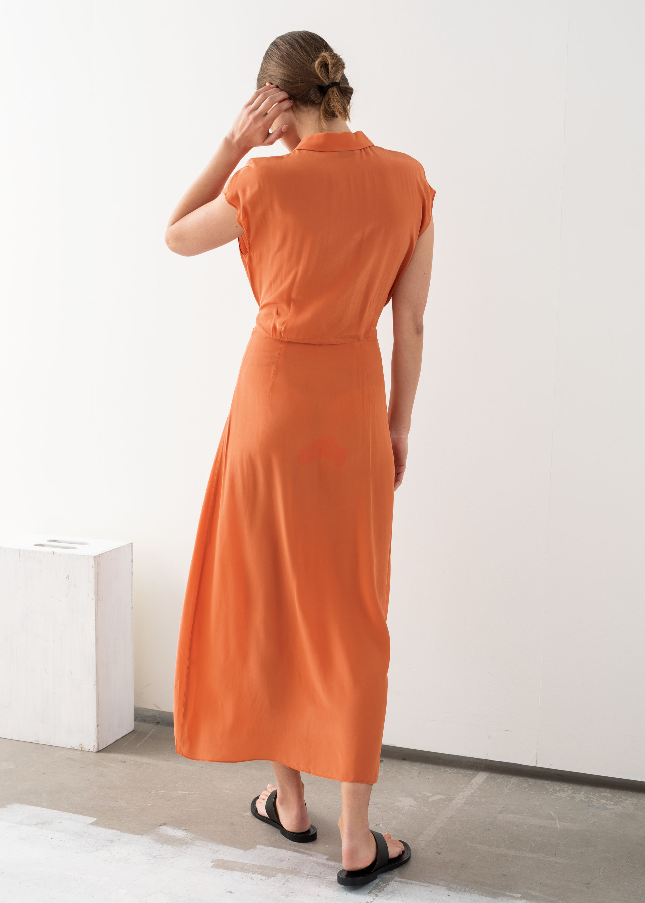 and other stories waist knot midi dress