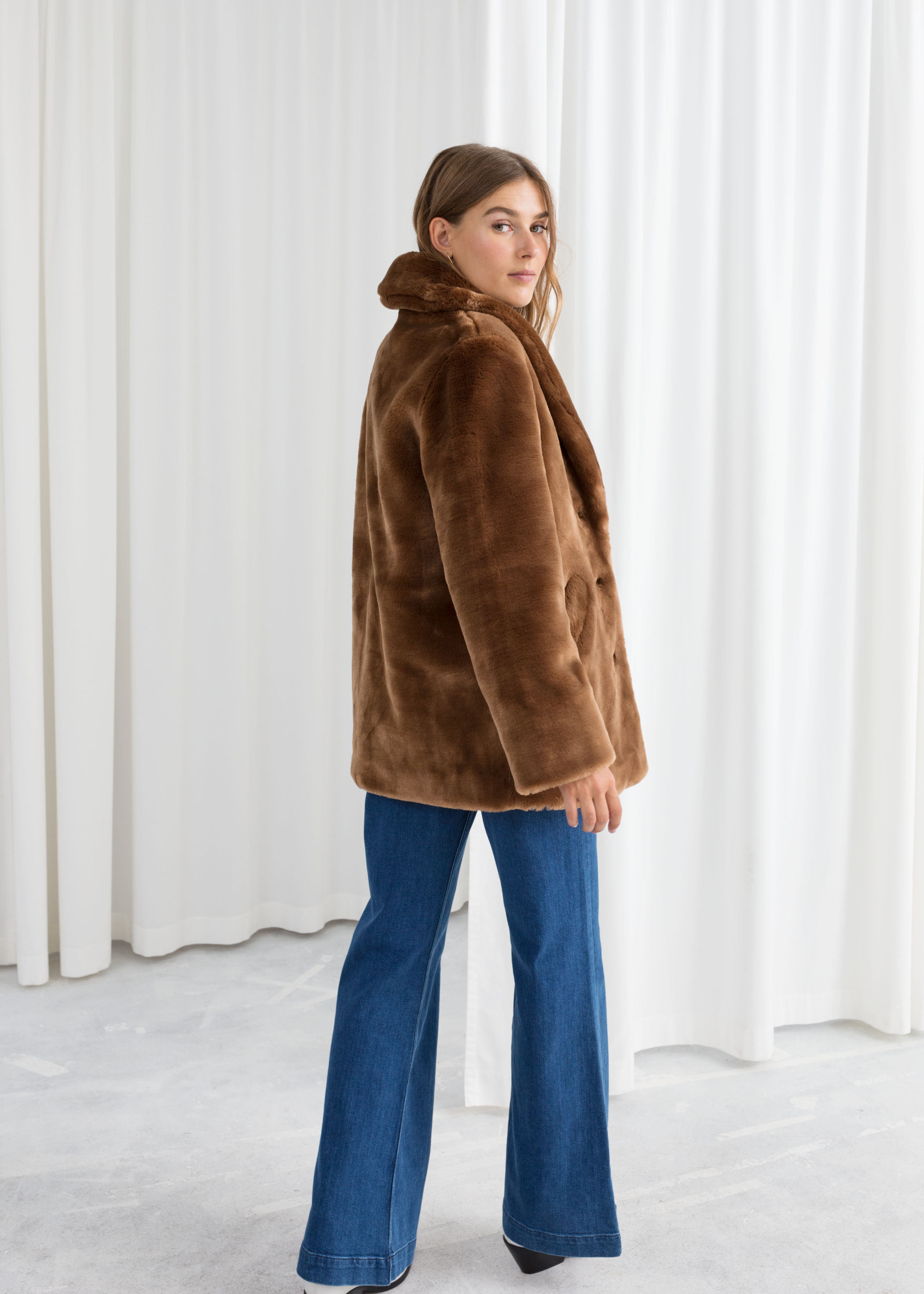 short faux fur coat