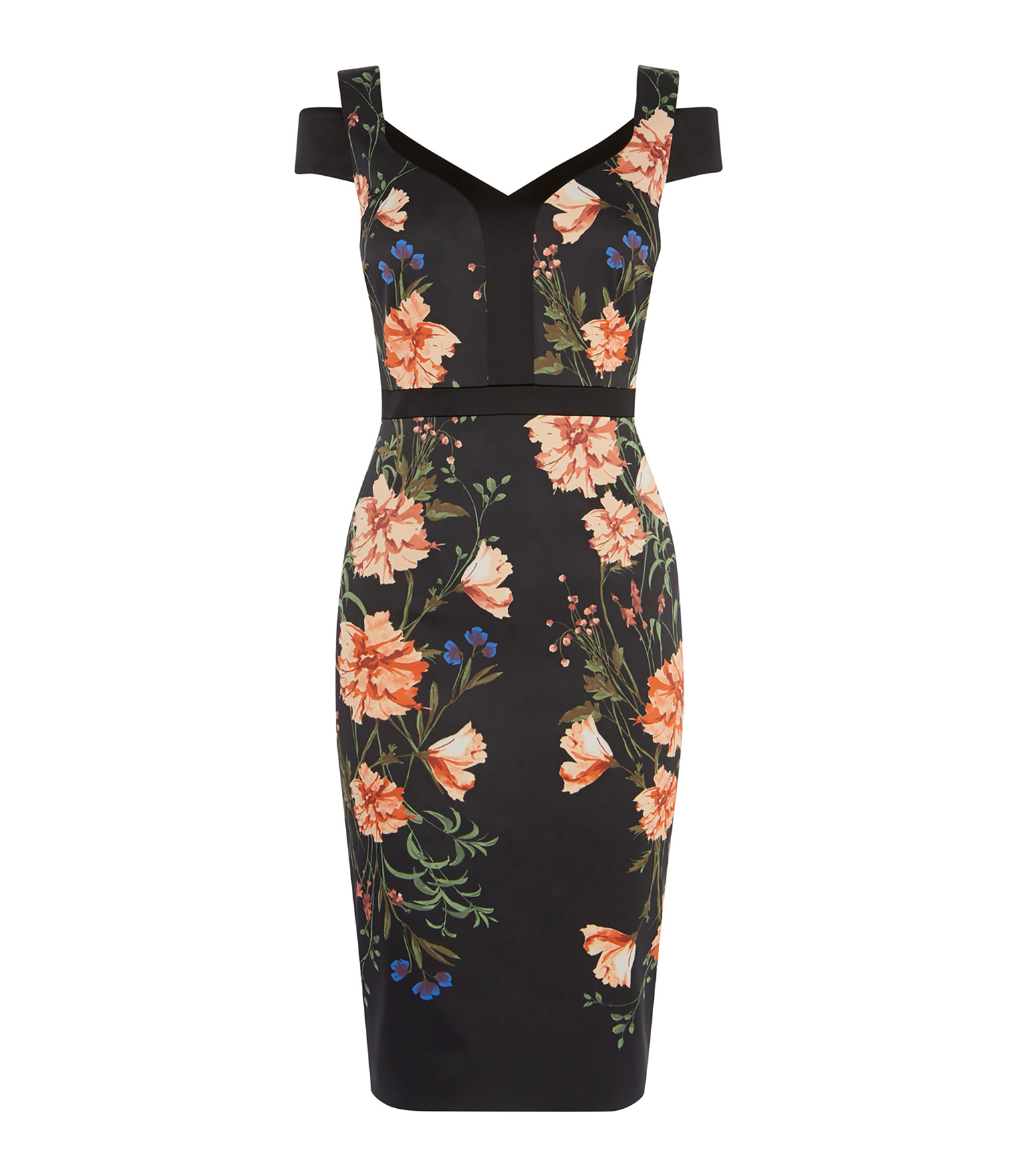 karen millen floral bodycon dress