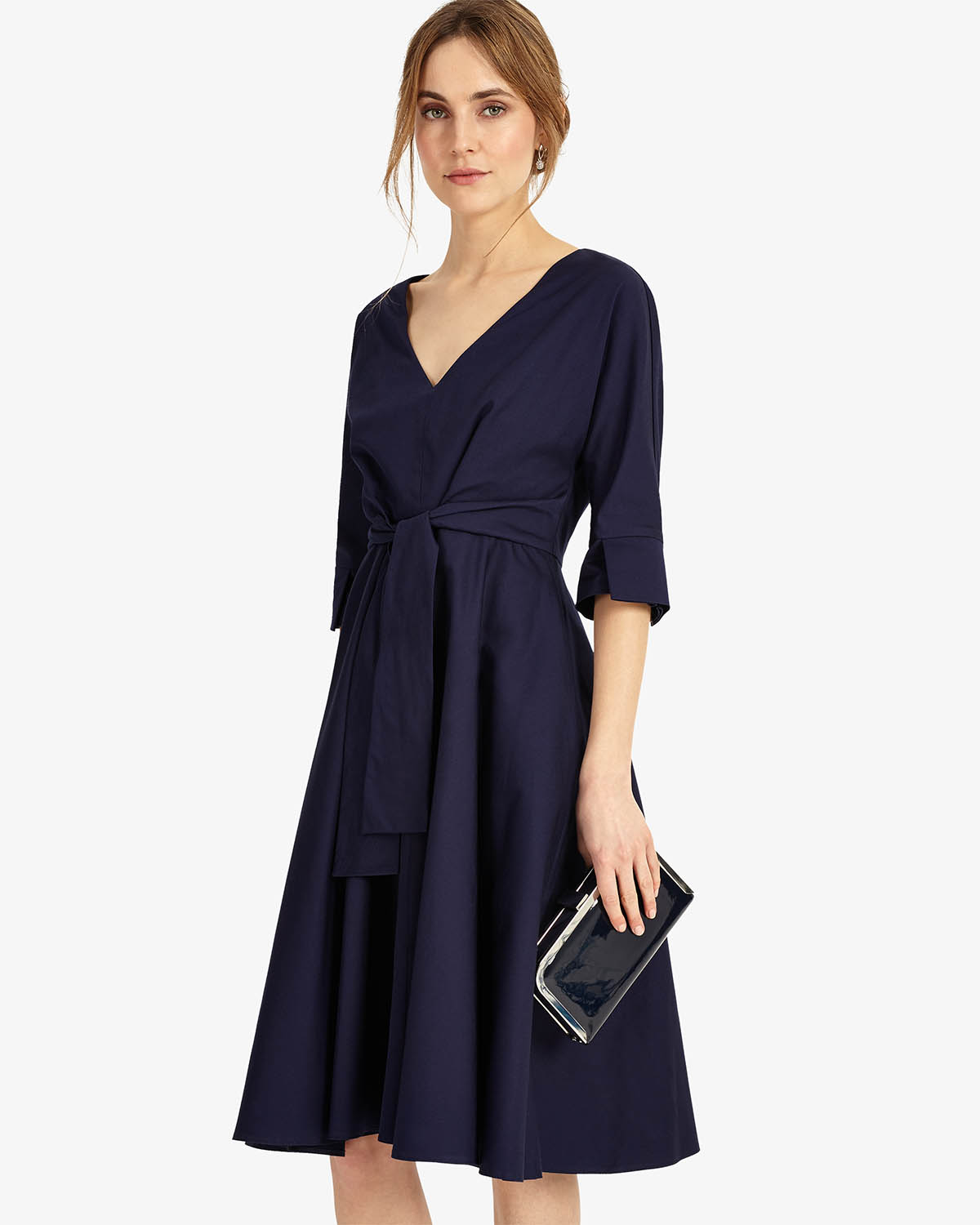 phase eight remee chiffon dress navy