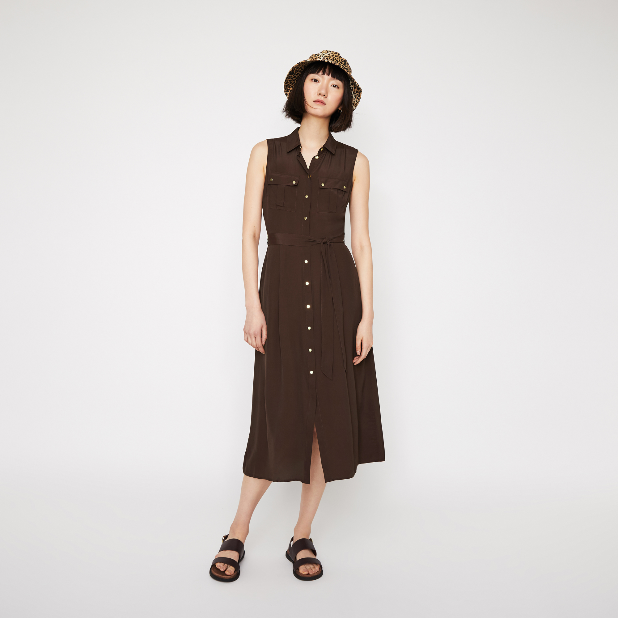 utility shirt dress midi