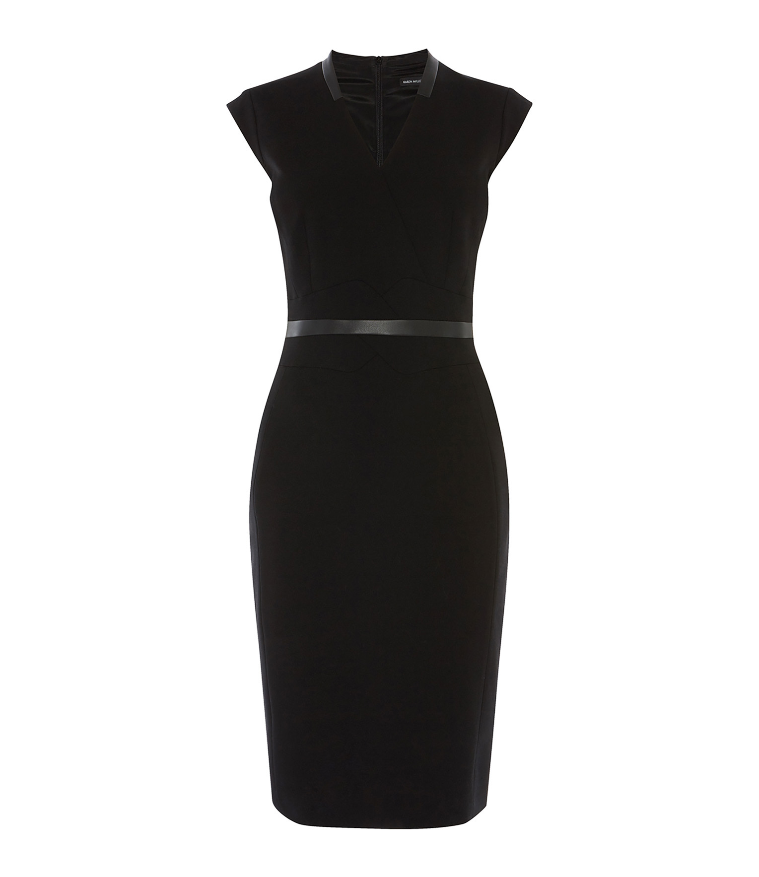 karen millen black dress with belt