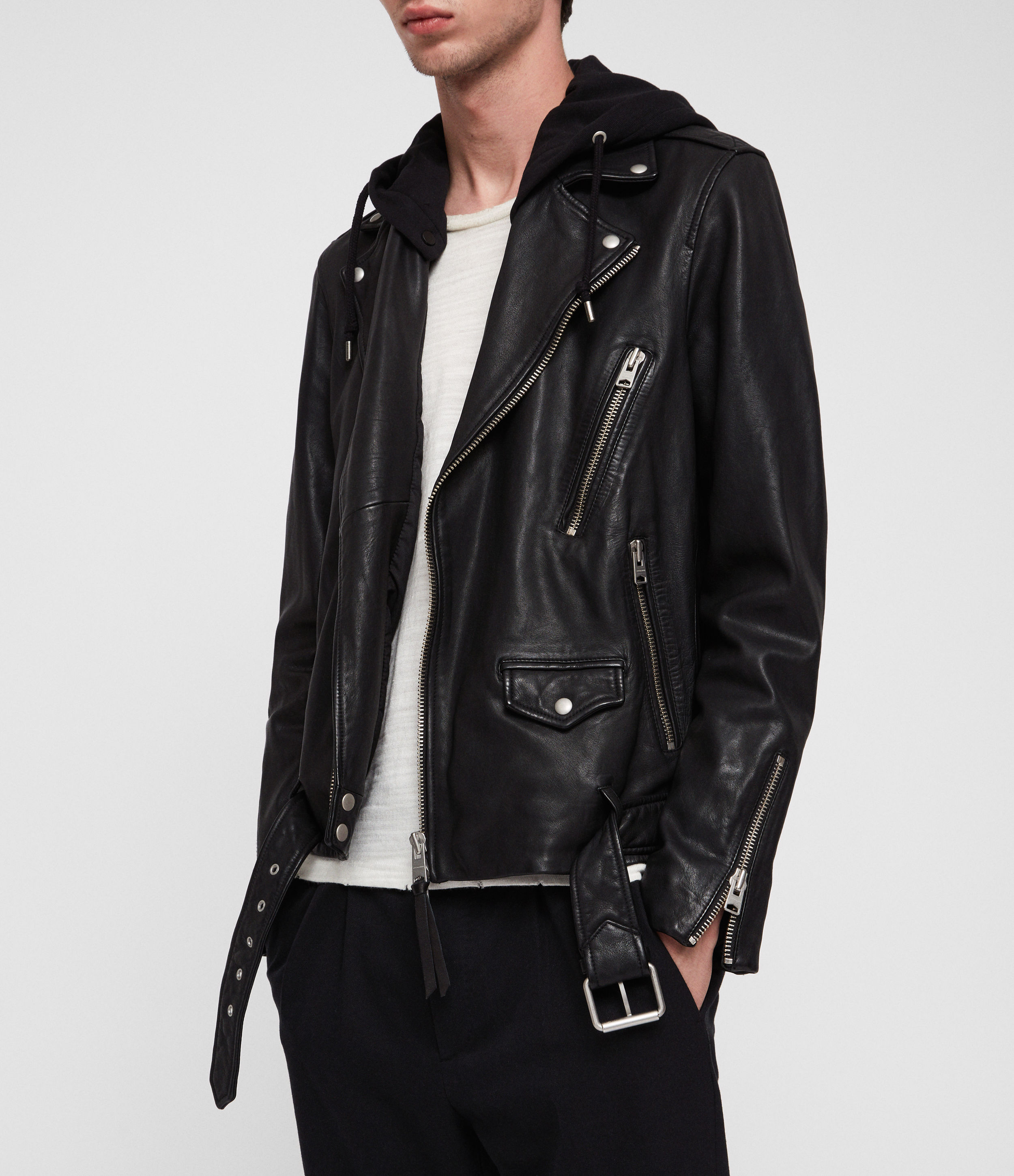 allsaints leather biker jacket