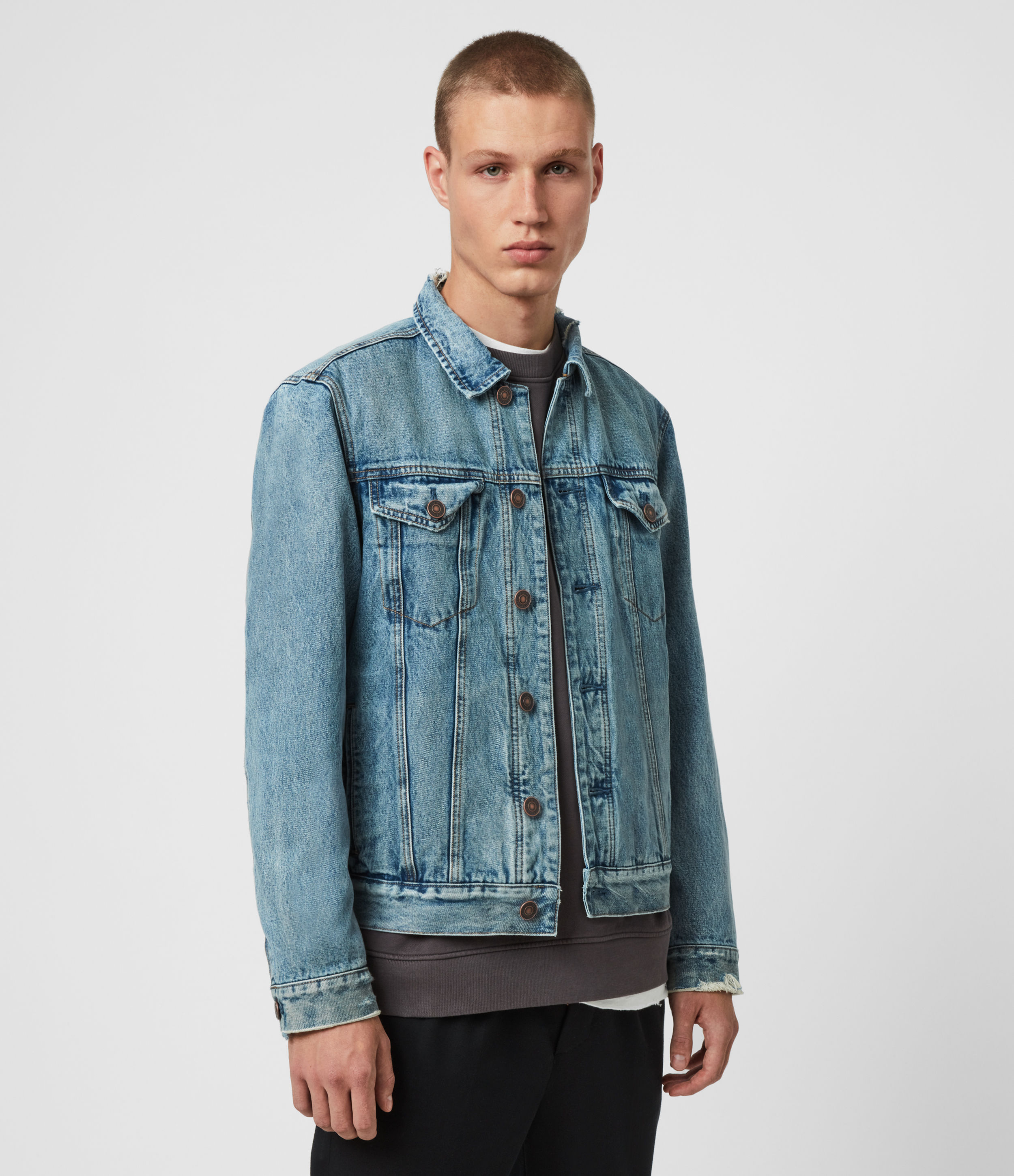 all saints denim jacket