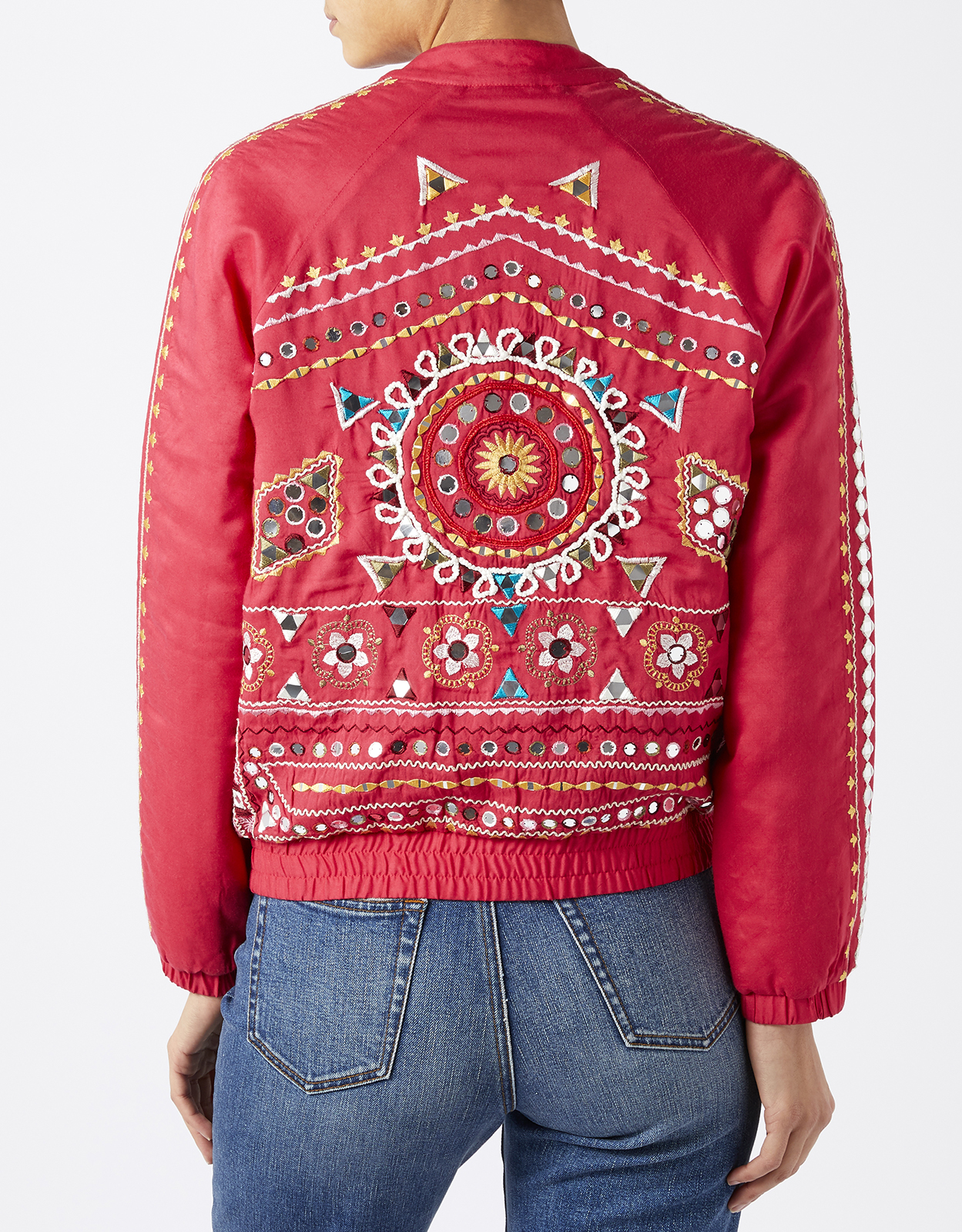 monsoon red denim jacket