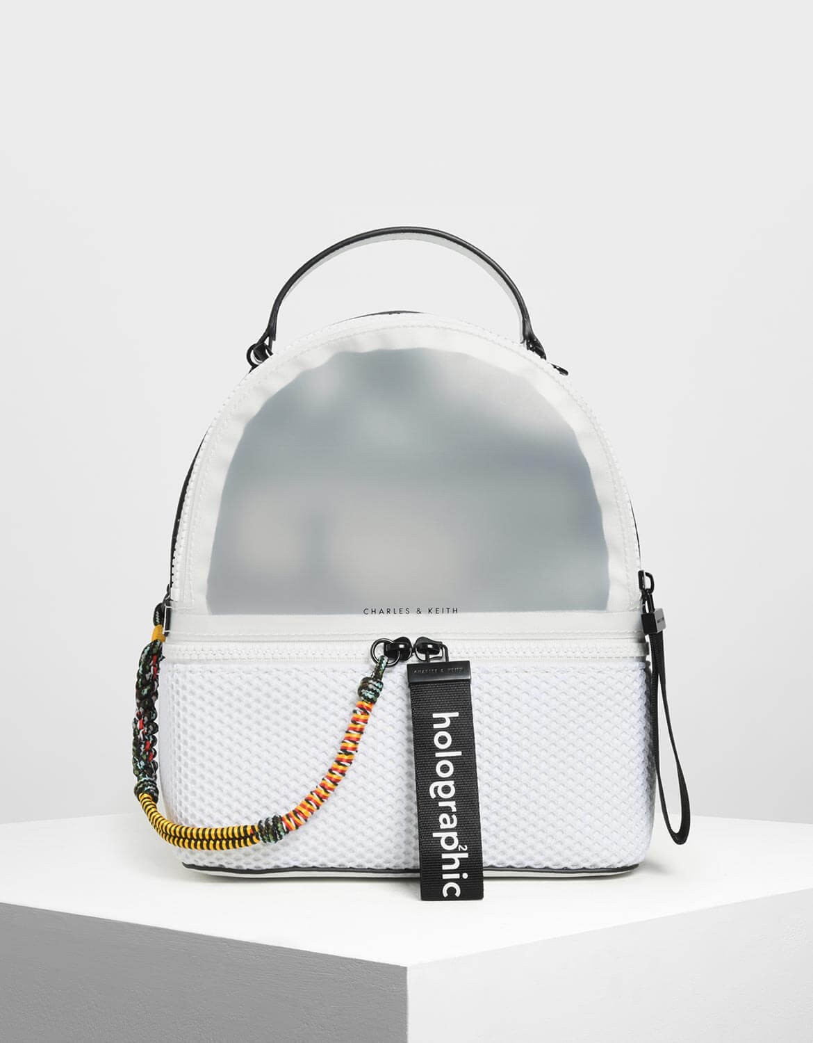 mesh detail backpack