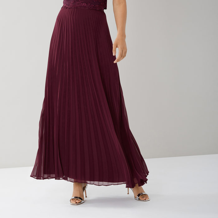 imi pleated maxi skirt