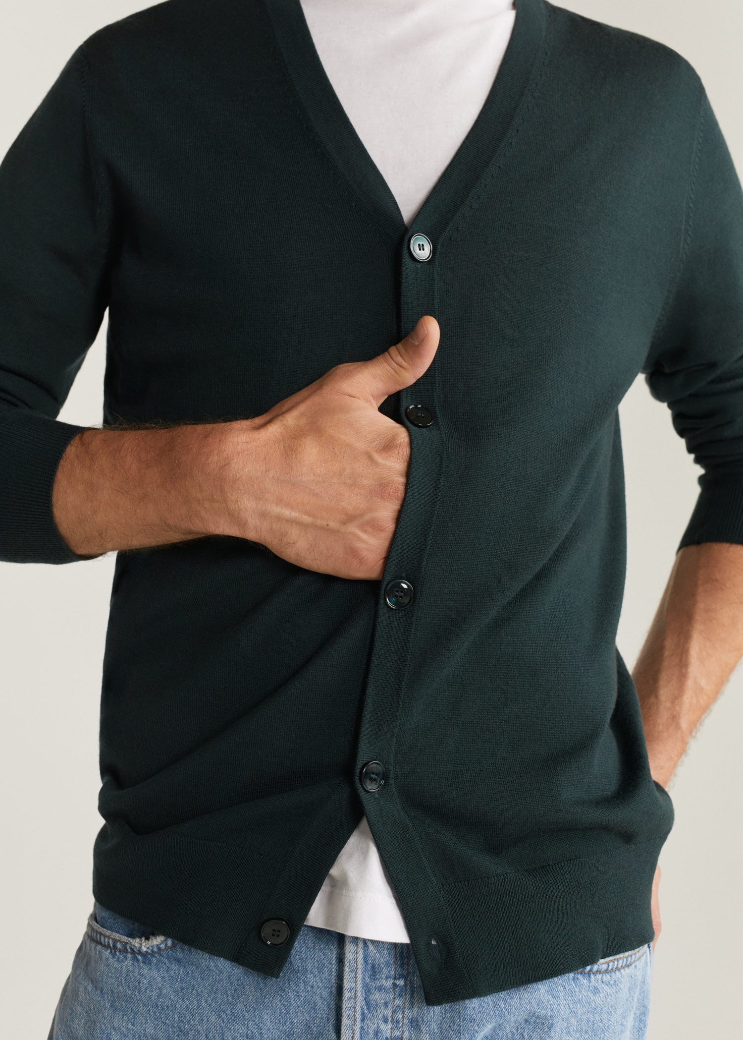 100 merino wool cardigan