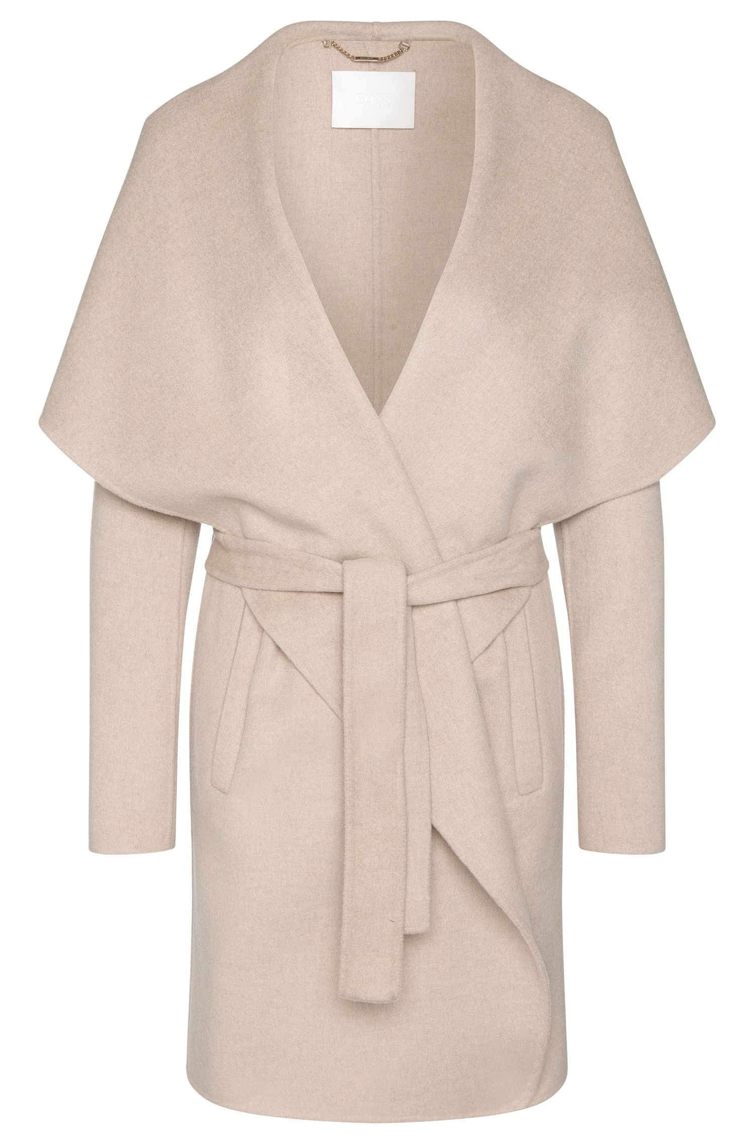 hugo boss catifa wrap wool coat