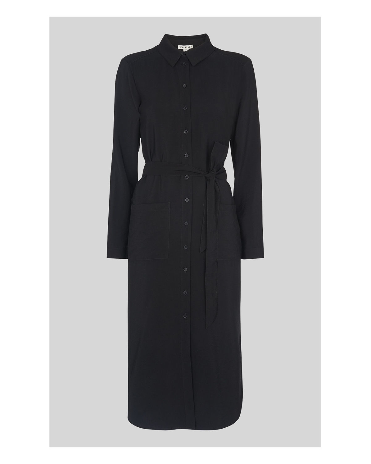 whistles black shirt dress