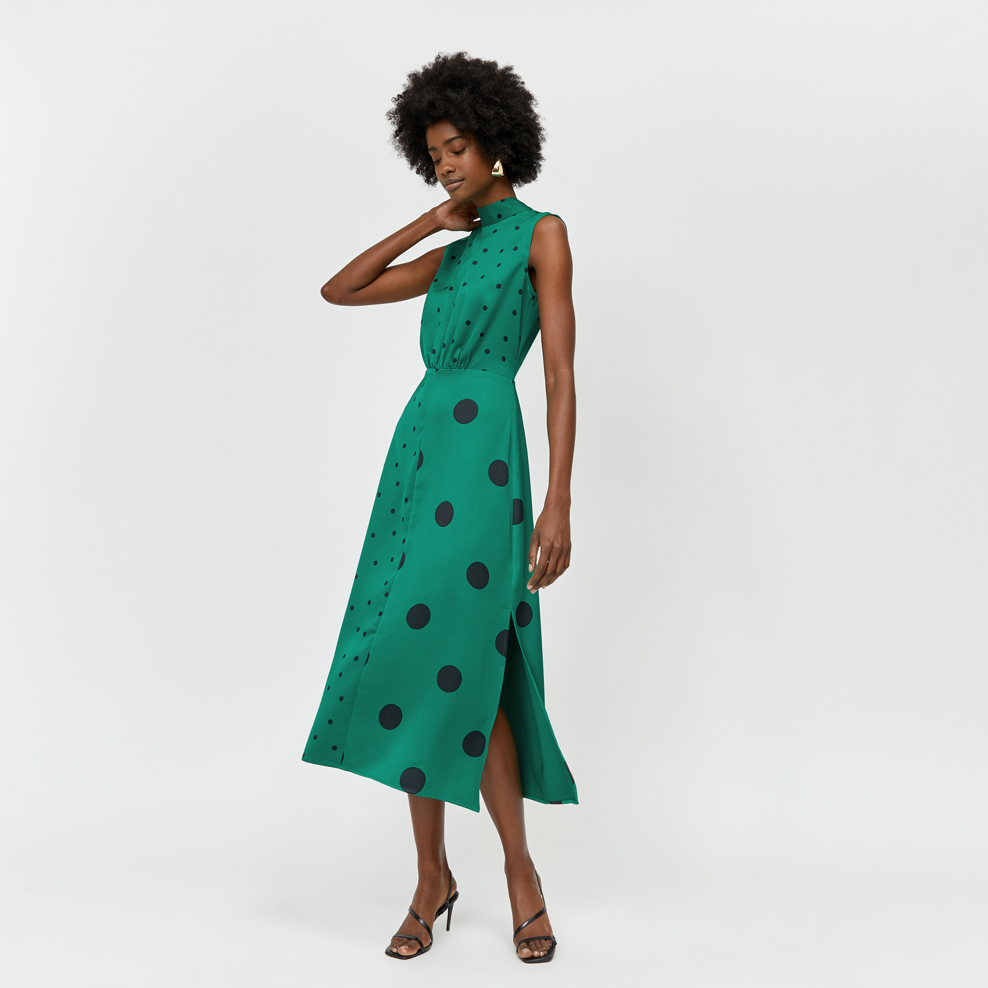 Mixed Spot Midi Dress | Endource