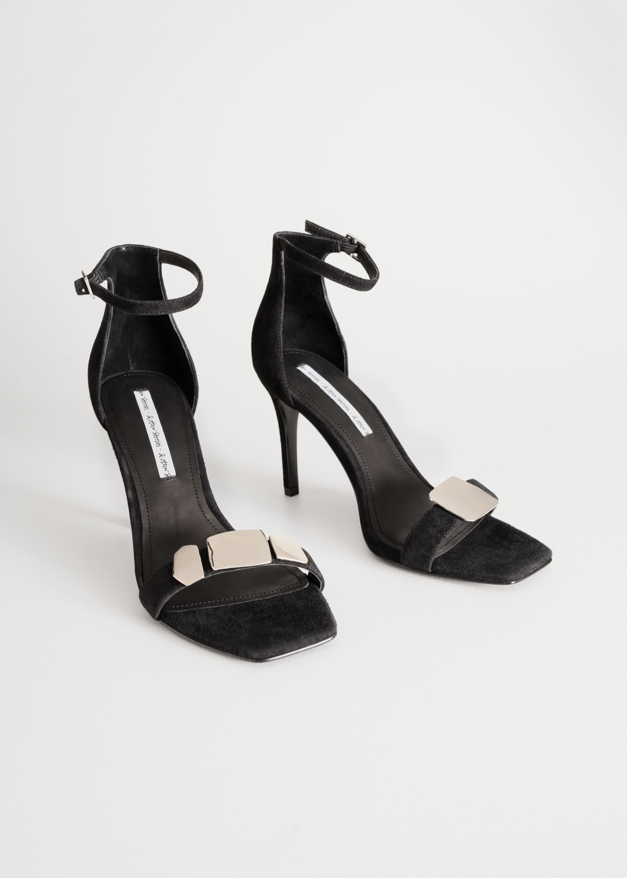 Suede Square Toe Heeled Sandal Suede Square Toe Heeled Sandal